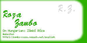 roza zambo business card